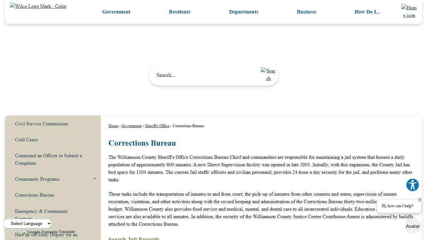 Corrections Bureau | Williamson County, TX